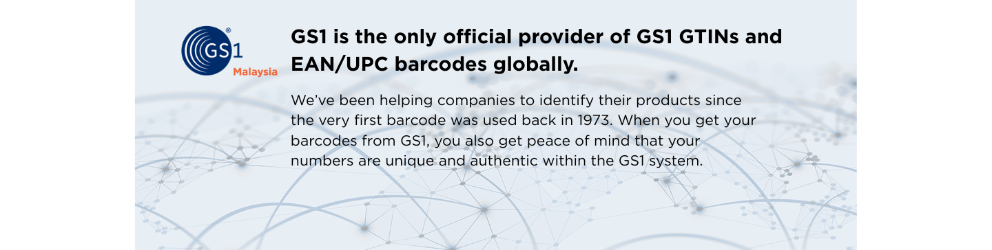 GS1 is the only official provider of GS1 GTINs and EAN/UPC barcodes globally